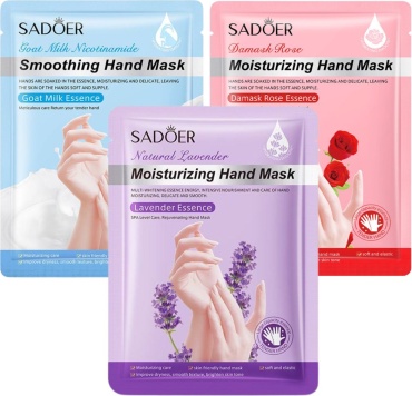 SADOER перчатки для рук Rose, milk, lavander 3 пары
