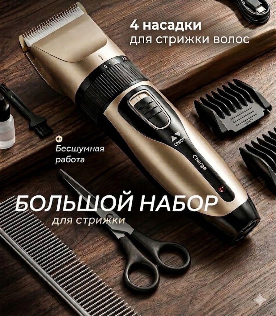 TERO машинка для стрижки 588 золотой