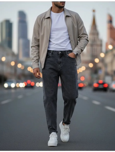Джинсы зауженные LIDDERID DENIM серый