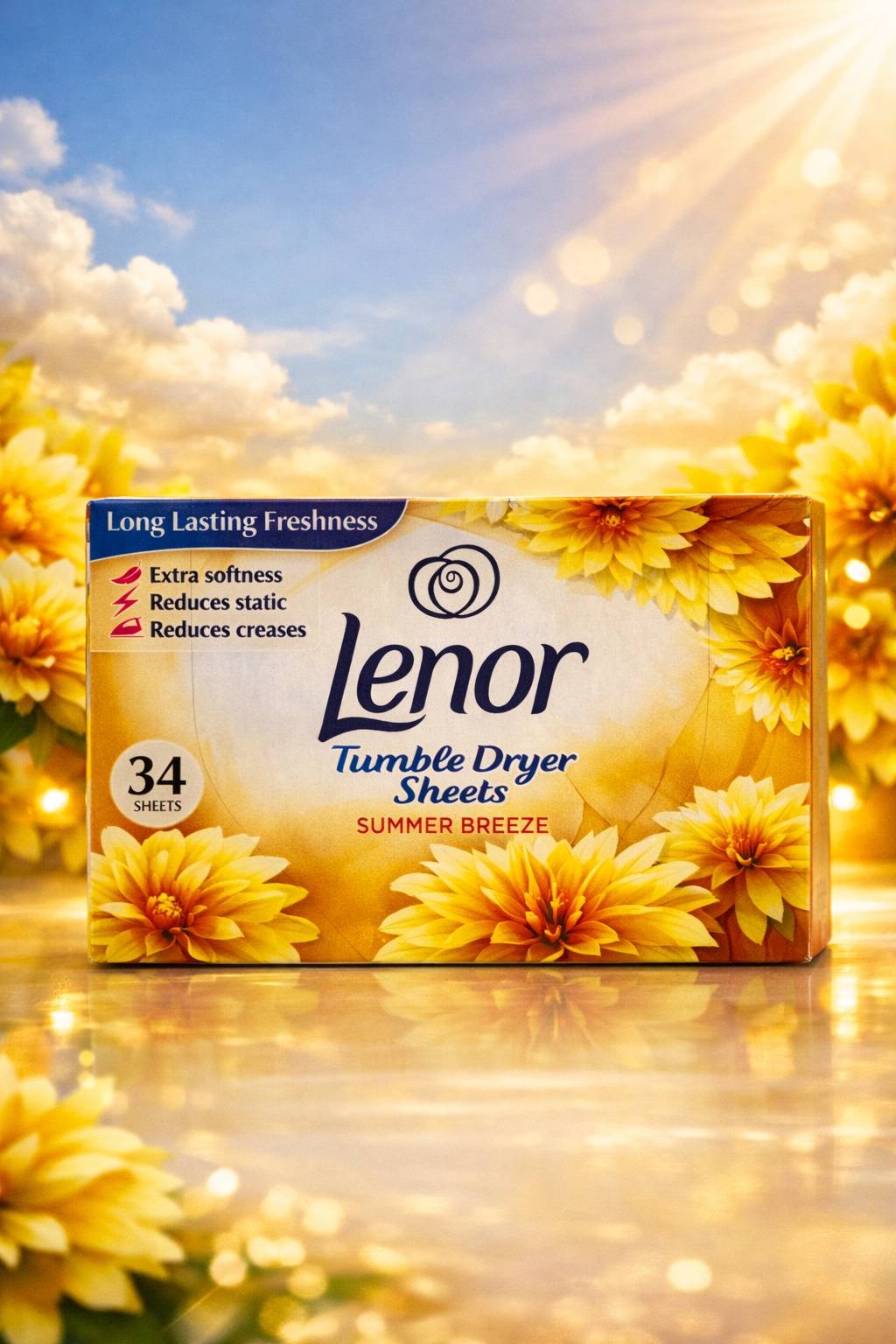 Листы Lenor Tumble Dryer Sheets Summer Breeze 34 шт