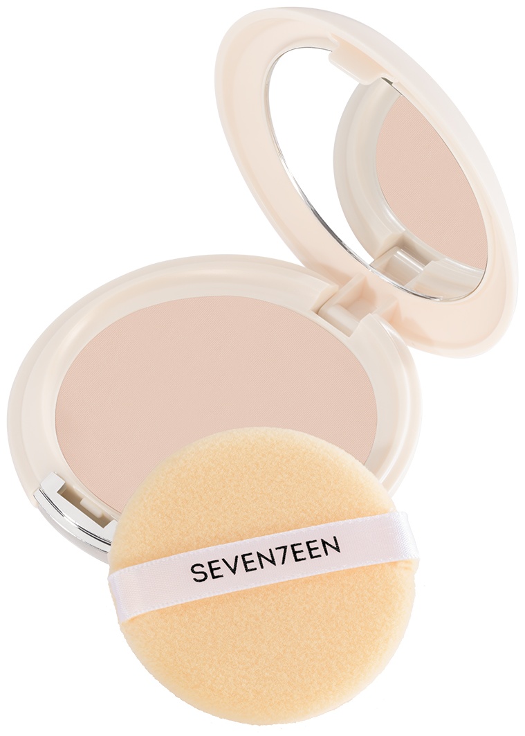 Пудра Seventeen компактная шелковая Natural Silky Compact Powder сухая 01 Полупрозрачный полупрозрачный
