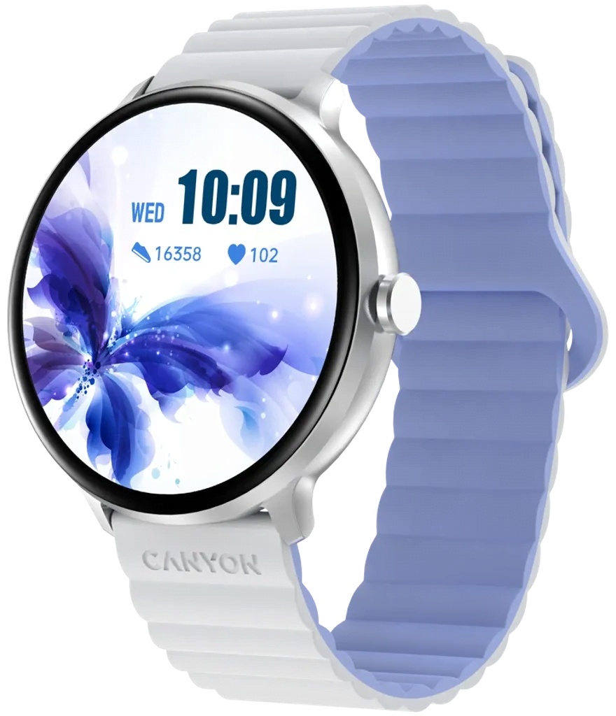 Смарт-часы Canyon Jacky CNS-SW69WB 44 мм серебристый