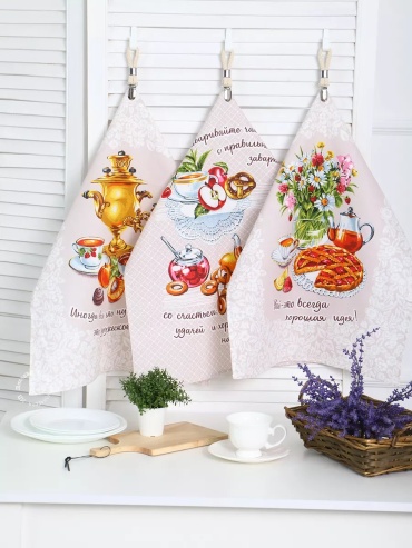 Полотенце Кузькина Хатка 60x45 см, хлопок, 1 шт,