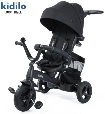 Трёхколёсный велосипед Kidilo 3001 черный