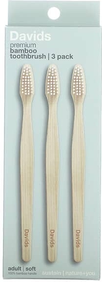 Premium Bamboo зубная щетка мягкая 3 шт