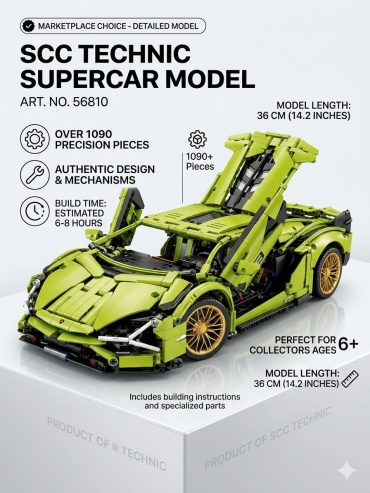 Конструктор Technic Lamborghini 30435687_891103020, деталей 1094 шт