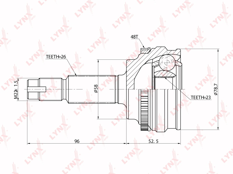 LYNXauto шрус CO7517A