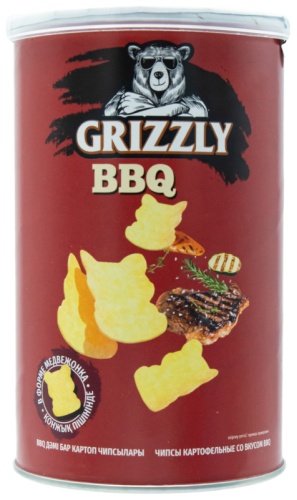 Чипсы Grizzly картофельные BBQ 70 г