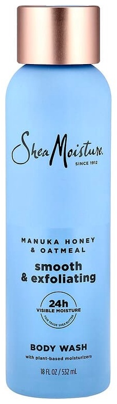 SheaMoisture смягчающий и отшелушивающий гель для душа, мед манука и овсянка, 532 мл гель 532 мл