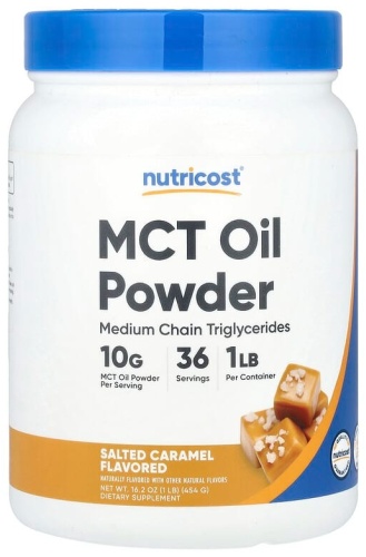 Аминокислота Nutricost MCT Oil Powder, соленая карамель, 454 г (1 фунт) карамель