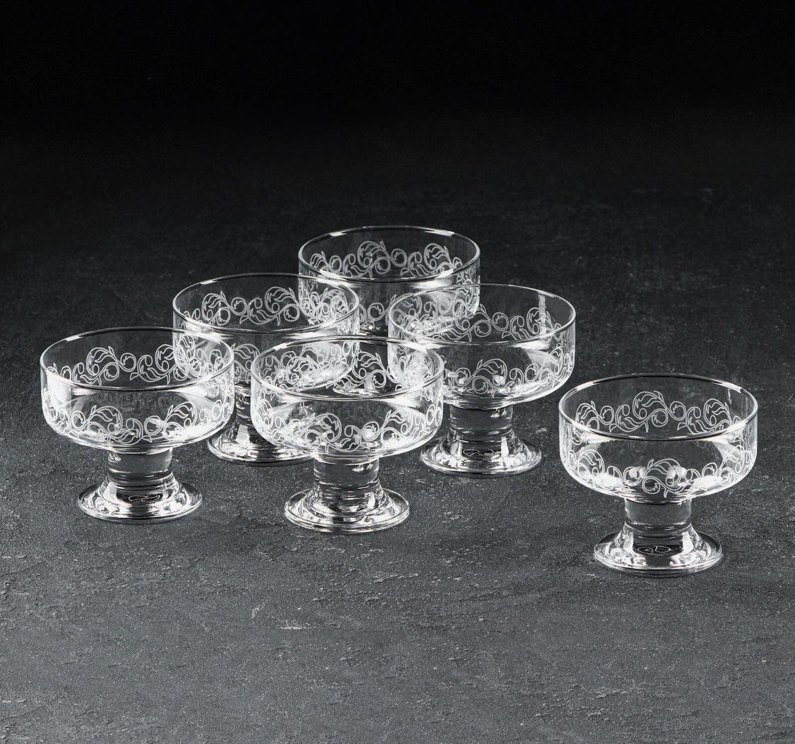 GiDGLASS креманка 4950228 фигурная 6 шт, стекло