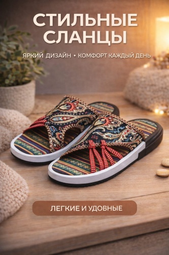 Шлепанцы Tore мультиколор, хаки