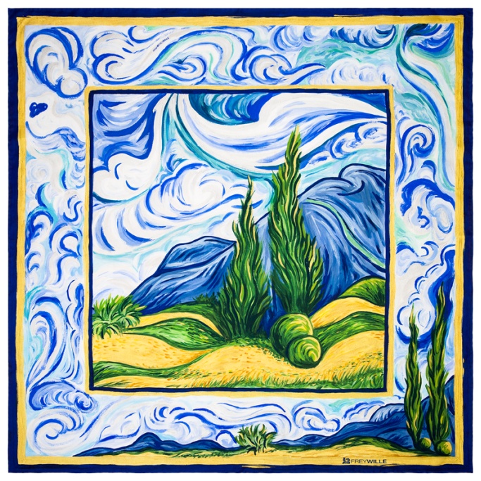 Платок FREYWILLE шелк 90 x 90 см