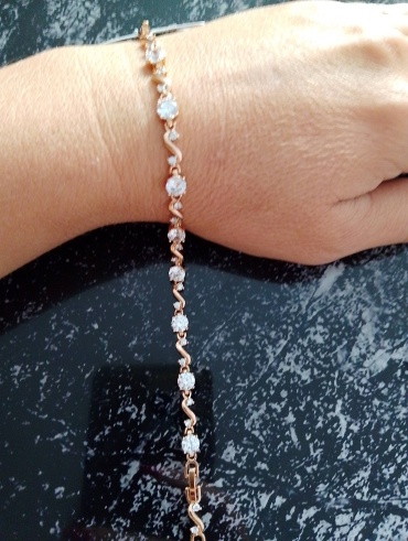 Xuping Jewelry длина 17 см нержавеющая сталь, медицинская сталь, фианит