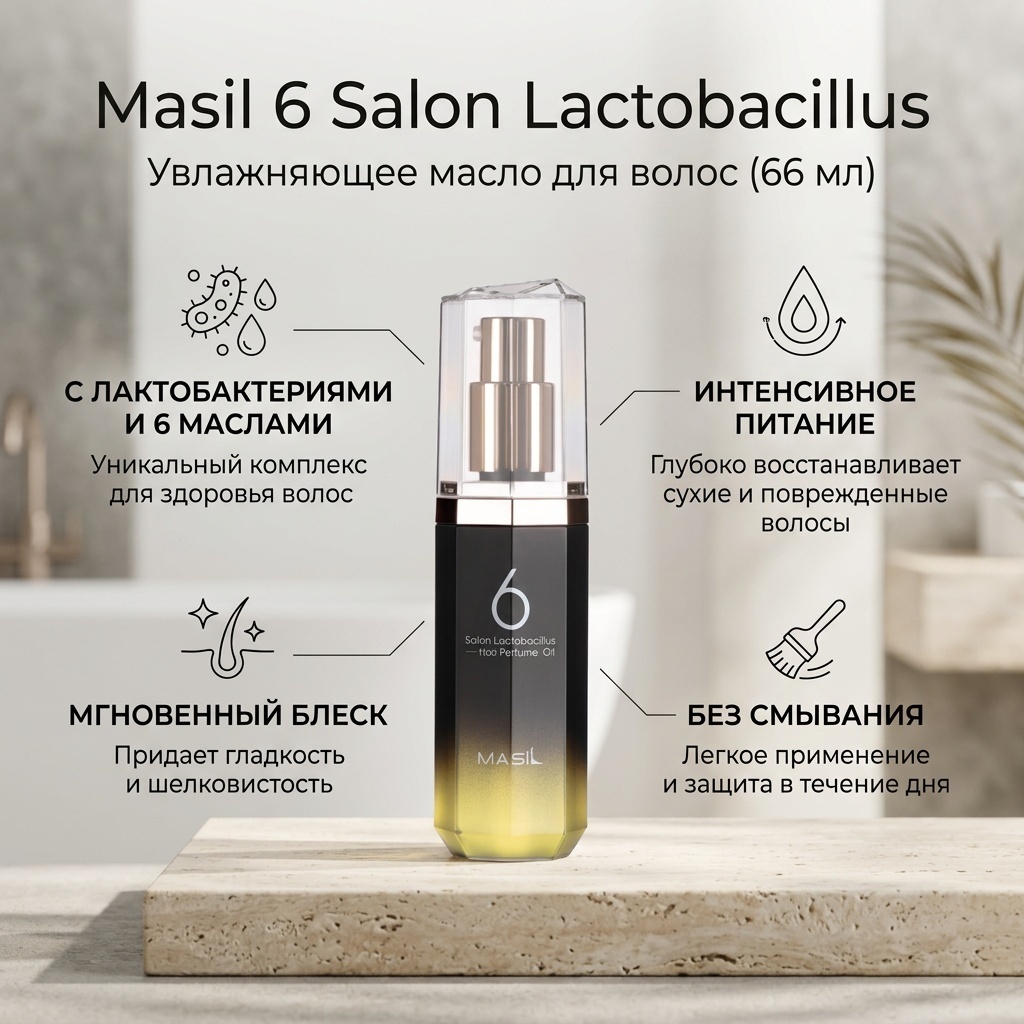 Masil 6 Salon Lactobacillus Hair Perfume Moisture масло 66 мл