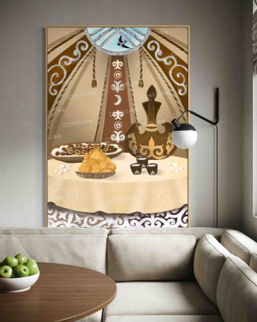 Репродукция Қонақжай 90x120 см