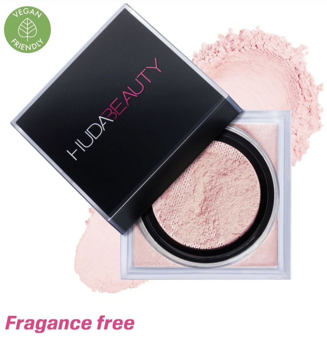 Пудра Huda Beauty Easy Bake Fragrance Free Loose Baking and Setting Powder рассыпчатая Cherry Blossom розовый