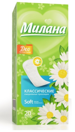 Милана прокладки ежедневные Classic Deo Soft 20 шт