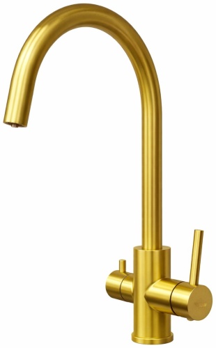 Смеситель Stellum STM-812 Gold, нержавеющая сталь, цвет золотой