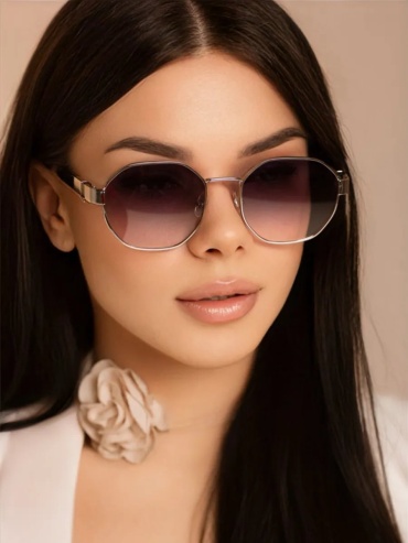 Sun Loren солнцезащитные очки многоугольник градиент
