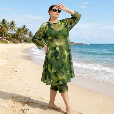 Купальник танкини FASHION зеленый