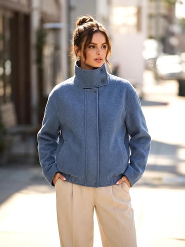 Пальто синий