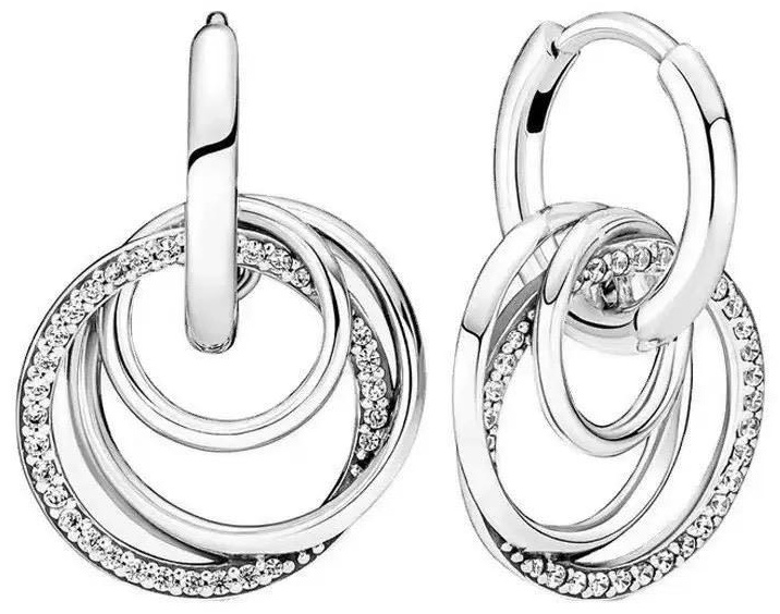 Серьги СЕРЕБРОСКО 975342146 вес 2 г серебро, фианит