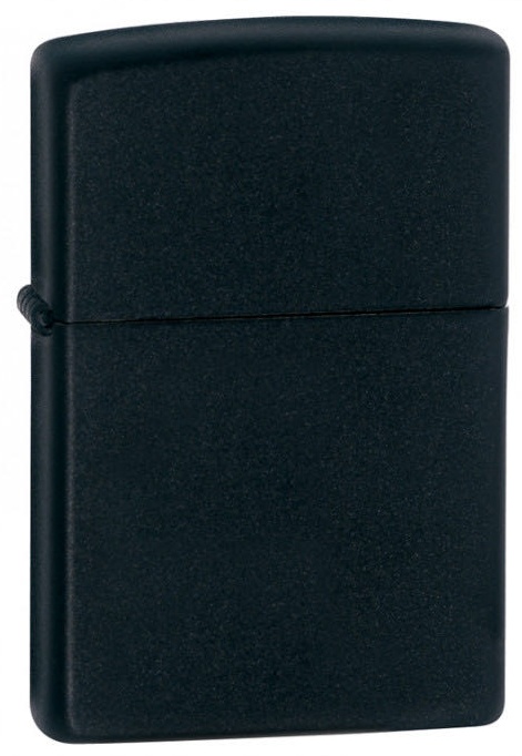 Zippo бензиновая зажигалка 218 regular black matte, латунь