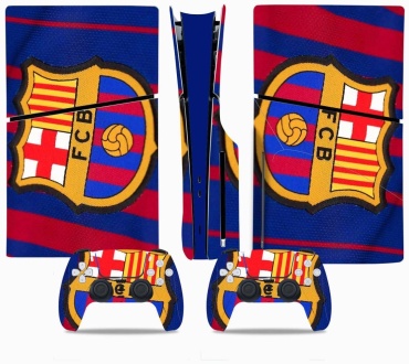 Наклейка FC Barselona ps5 slim синий