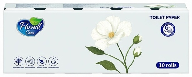 Flovell Care туалетная бумага 5-слойный 10 шт, первичная целлюлоза