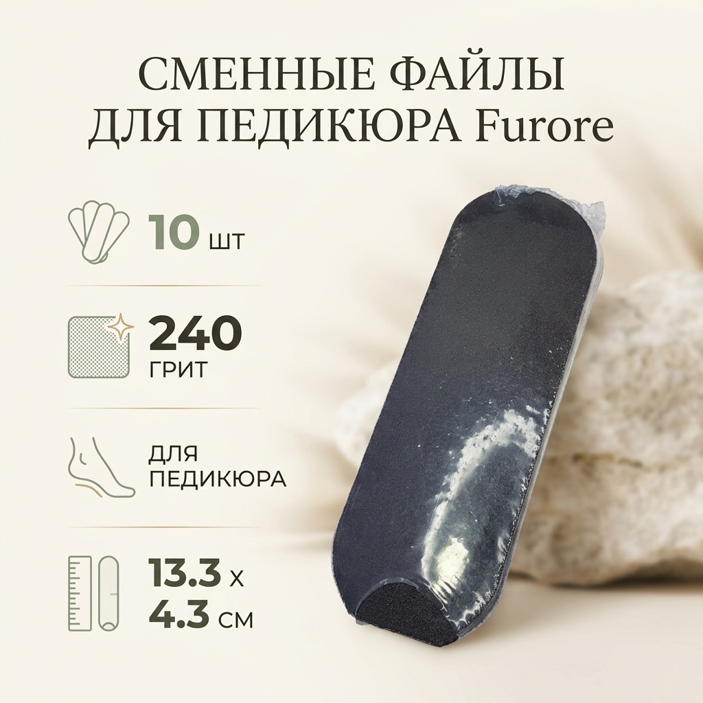 Сменные файлы для терки педикюрной 240 грит 10 шт