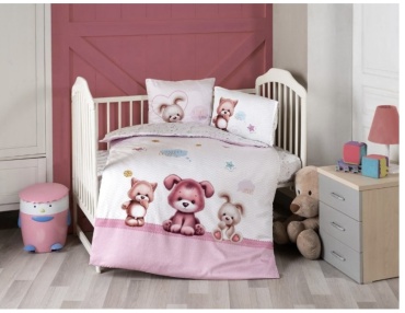 Комплект белья First Choice 8691910533905, сатин, розовый