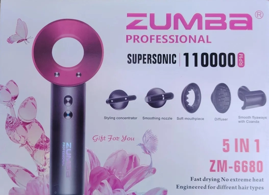ZUMBA ZM-6680 фен серый, розовый
