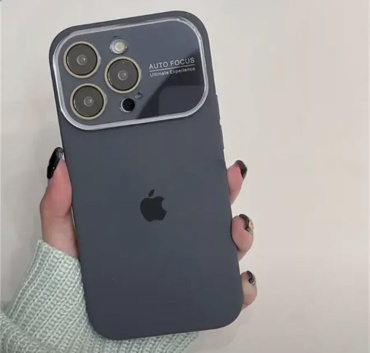 Чехол Auto Focus для Apple iPhone 15 Pro Max темно-серый