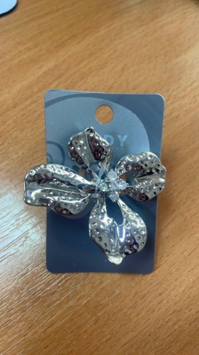 Кольцо Lady Collection 8913109 размер регулируемый бижутерный сплав, стекло, серебристый