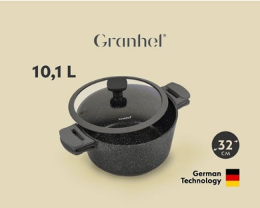 Кастрюля 10.1 л, Granhel BTG1732 (GR) алюминий