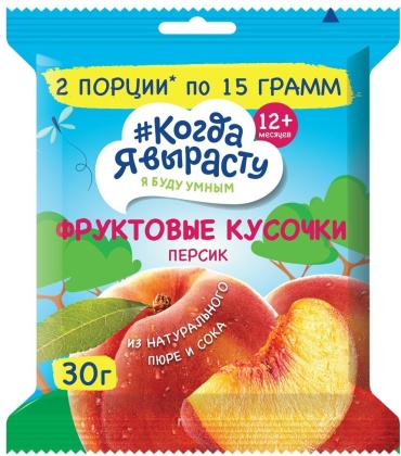 Фруктовые кусочки Когда я вырасту персик 30 г
