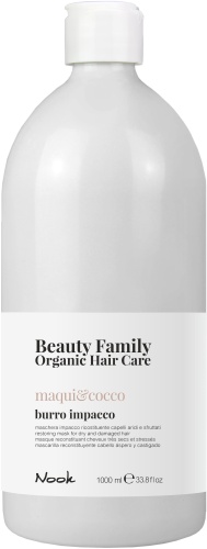 Nook маска Восстанавливающая маска для сухих и поврежденных волос Beauty Family Burro Impacco Maqui&Cocco pH 3,0 - 4,0 1000 мл