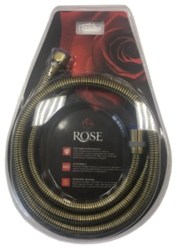 Шланг для душа Rose металлическая оплетка, 150 см, подключение 1/2x1/2