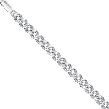 Lucente Silver ZO-НБ_22-200Ю-3_1_19 длина 19 см, вес 8.59 г серебро, плетение нонна