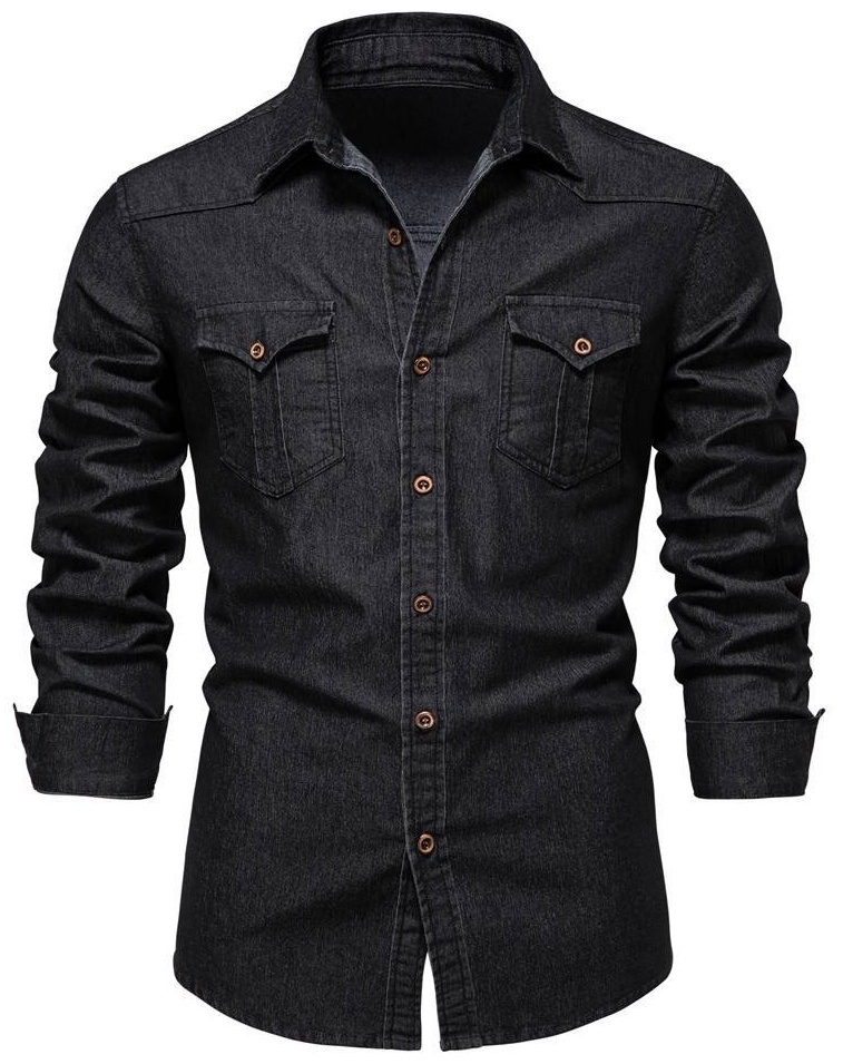 Рубашка джинсовая Jeans Town черный