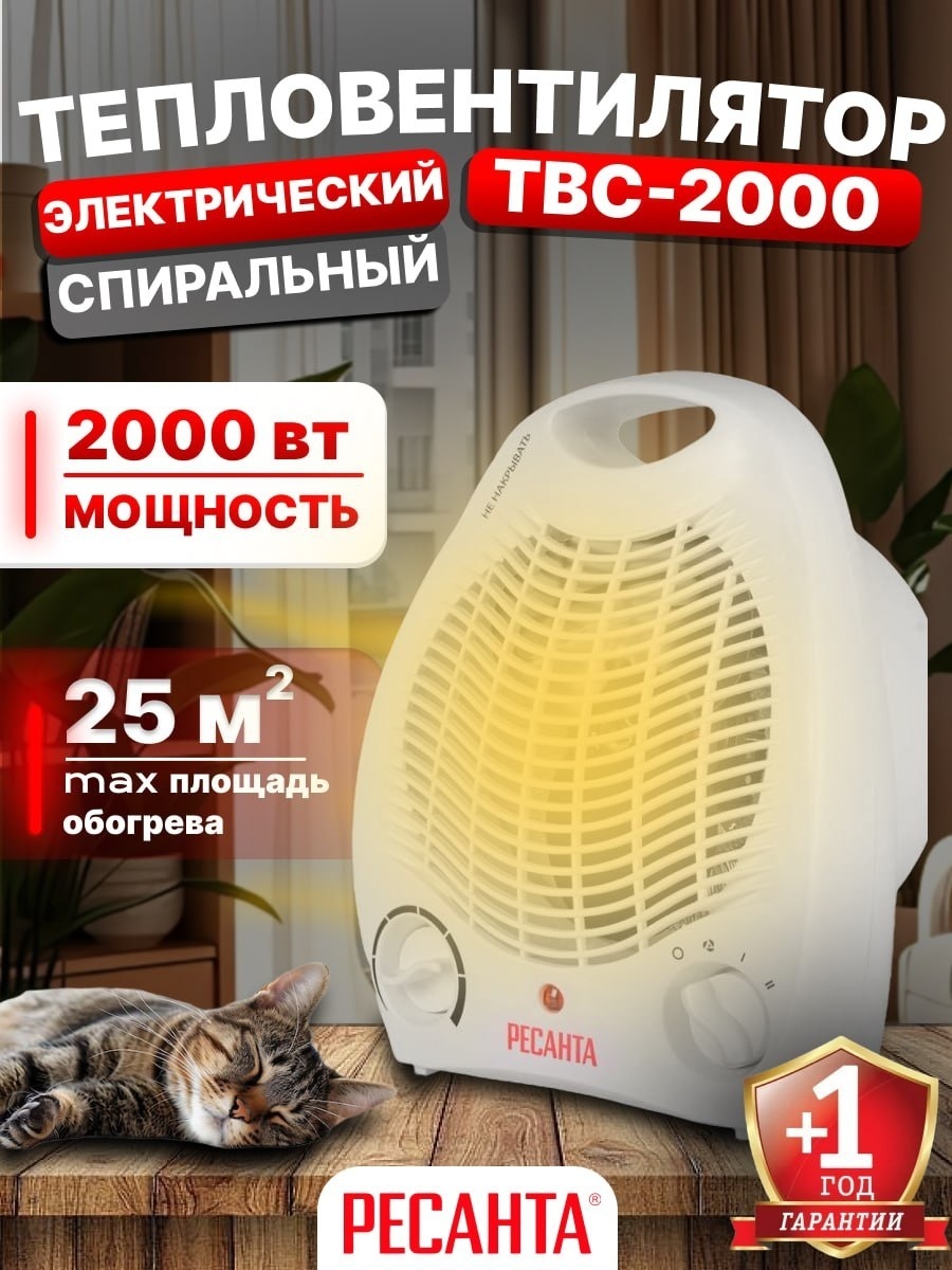 Тепловентилятор Ресанта ТВС-2000 белый