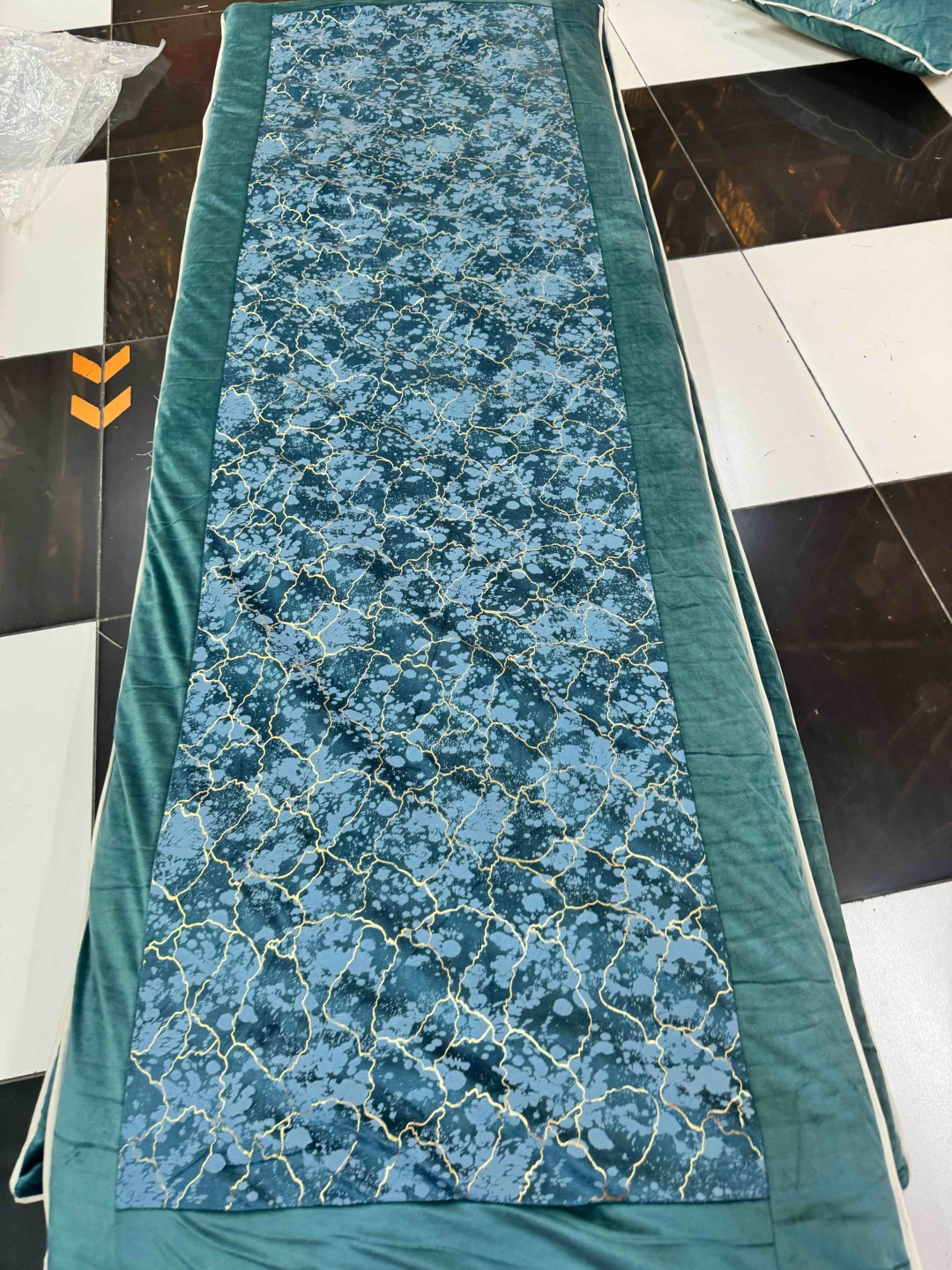 Корпе 220x80 см, вата, изумрудный
