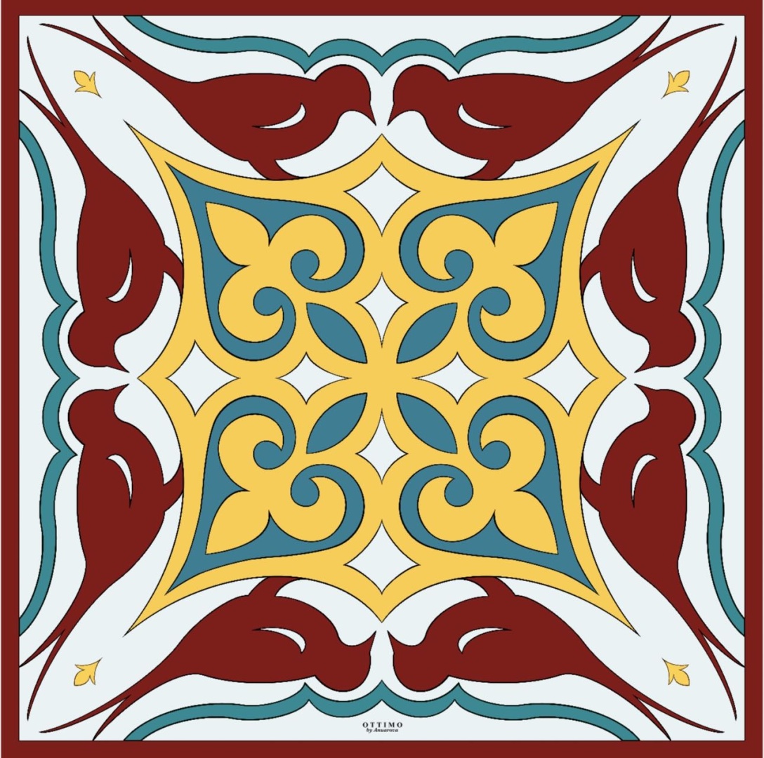 Платок OTTIMO шелк 90 x 90 см