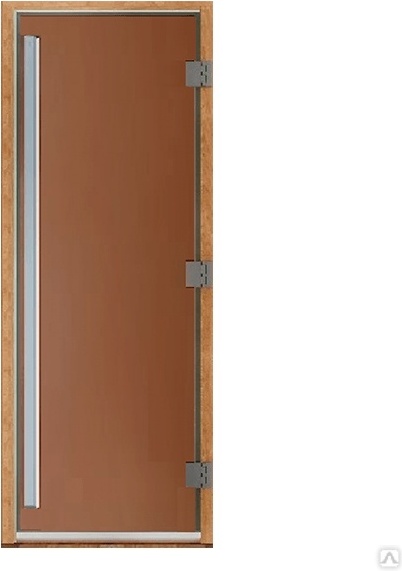 Дверь стеклянная DoorWood ПРЕСТИЖ "Бронза матовая" (серый проф.) 1900x700 мм, универсальная