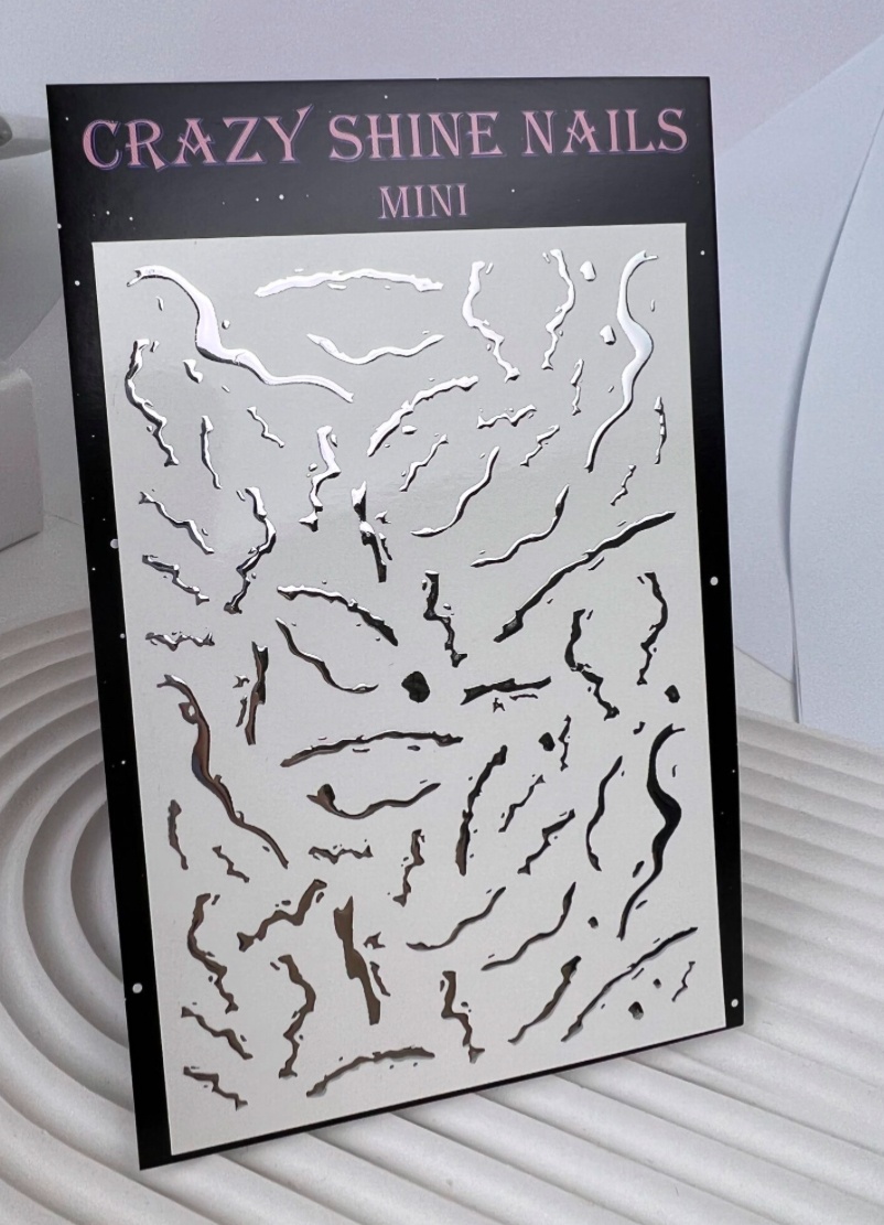 Crazy Shine Nails слайдеры mini foil: SILVER WAVE 1 шт