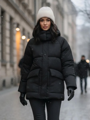 Демисезонная куртка MAXFAME черный