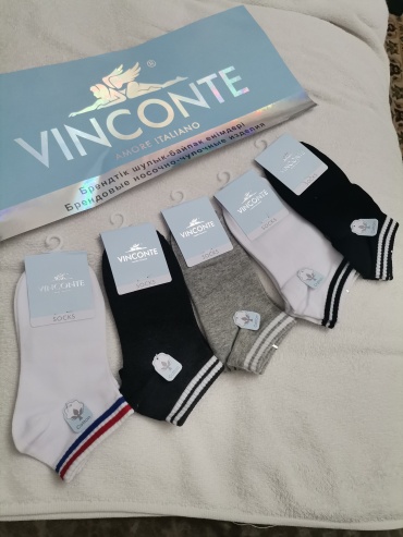 Носки Vinconte 4040 1 пара черный, серый, белый 9-11лет; 11-13лет