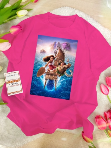 Футболка Моана Moana TMH_TREND.KZ бирюзовый, малиновый