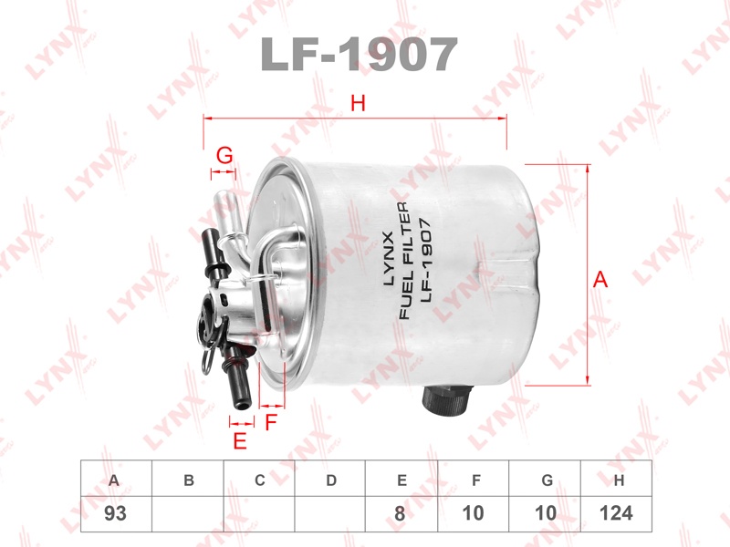 LYNXauto топливный фильтр LF1907